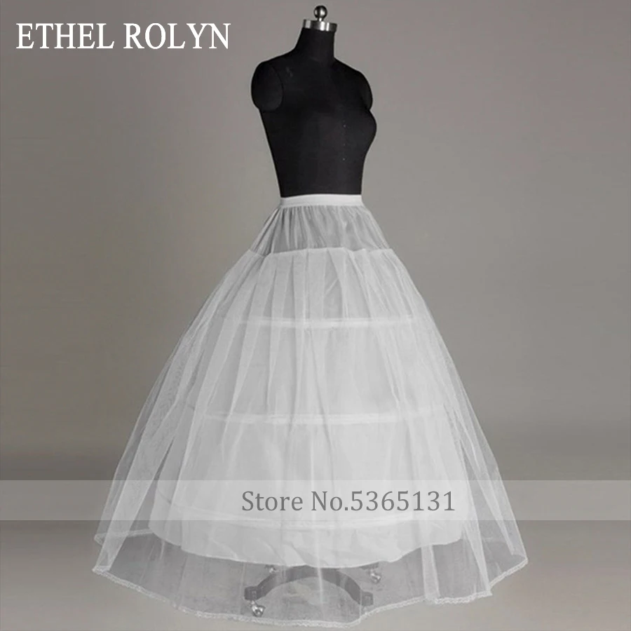 ETHEL ROLYN Crinoline Long Petticoat For Wedding Dress Underskirt Half Slips Wedding Accessories