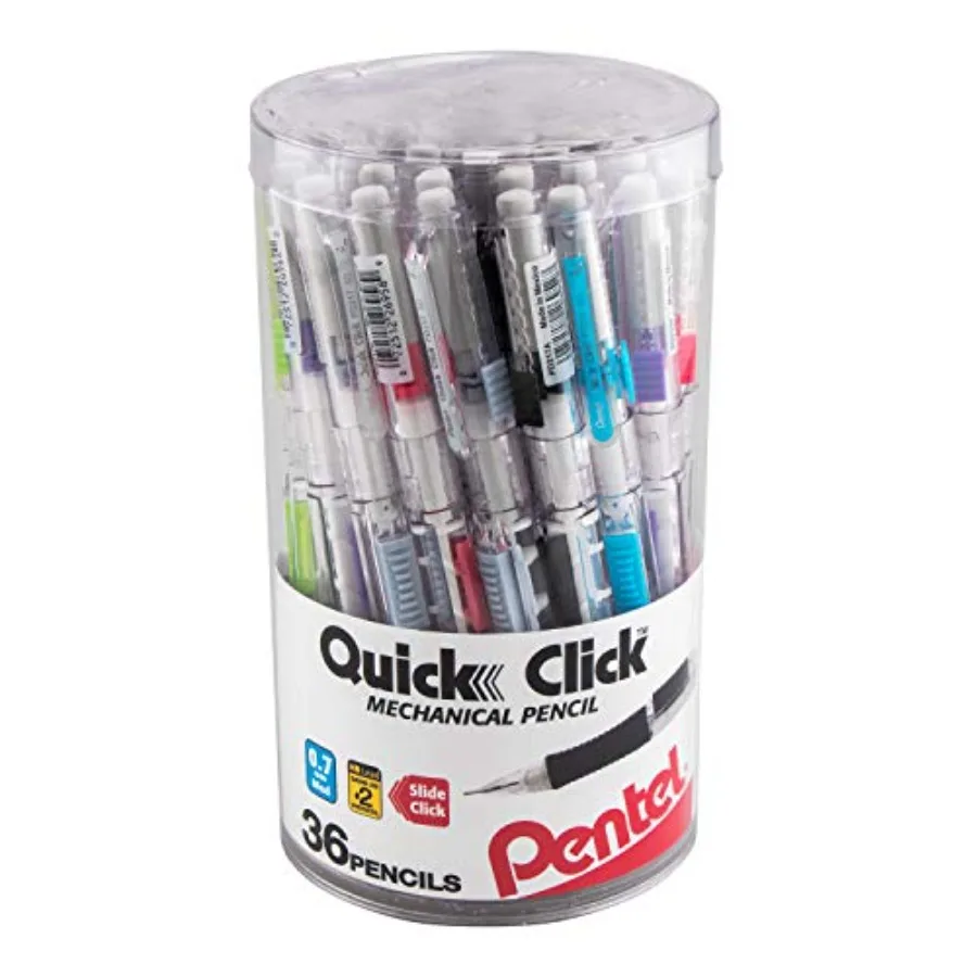 

Quick Click Mechanical Pencil Med Line Canister Colors (A/D/N/P/S/V) 36-PK (PD217PC36M
