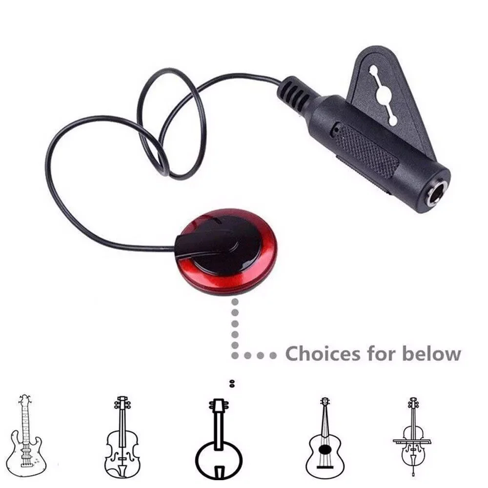 10Pcs Piezo Contact Microphone Mic Pickup for Guitar Violin Banjo Mandolin Accessories