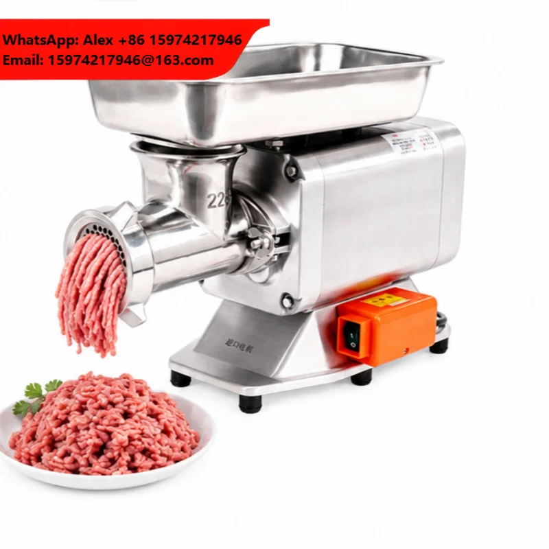 Powerful Motor Desktop Electric Meat Grinder Mincer Machine-Restaurant Use Food Grade Stainless Steel High Efficiency 250kg/h