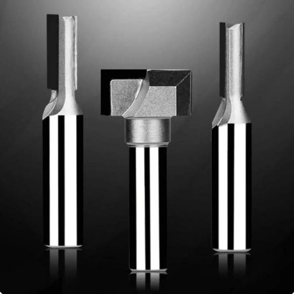 12.7mm 2/3/4 Flute Import PCD Diamond Cleaning Bottom Milling Cutter CNC Router Bits Straight Slotting Wood Tool Carving Machine