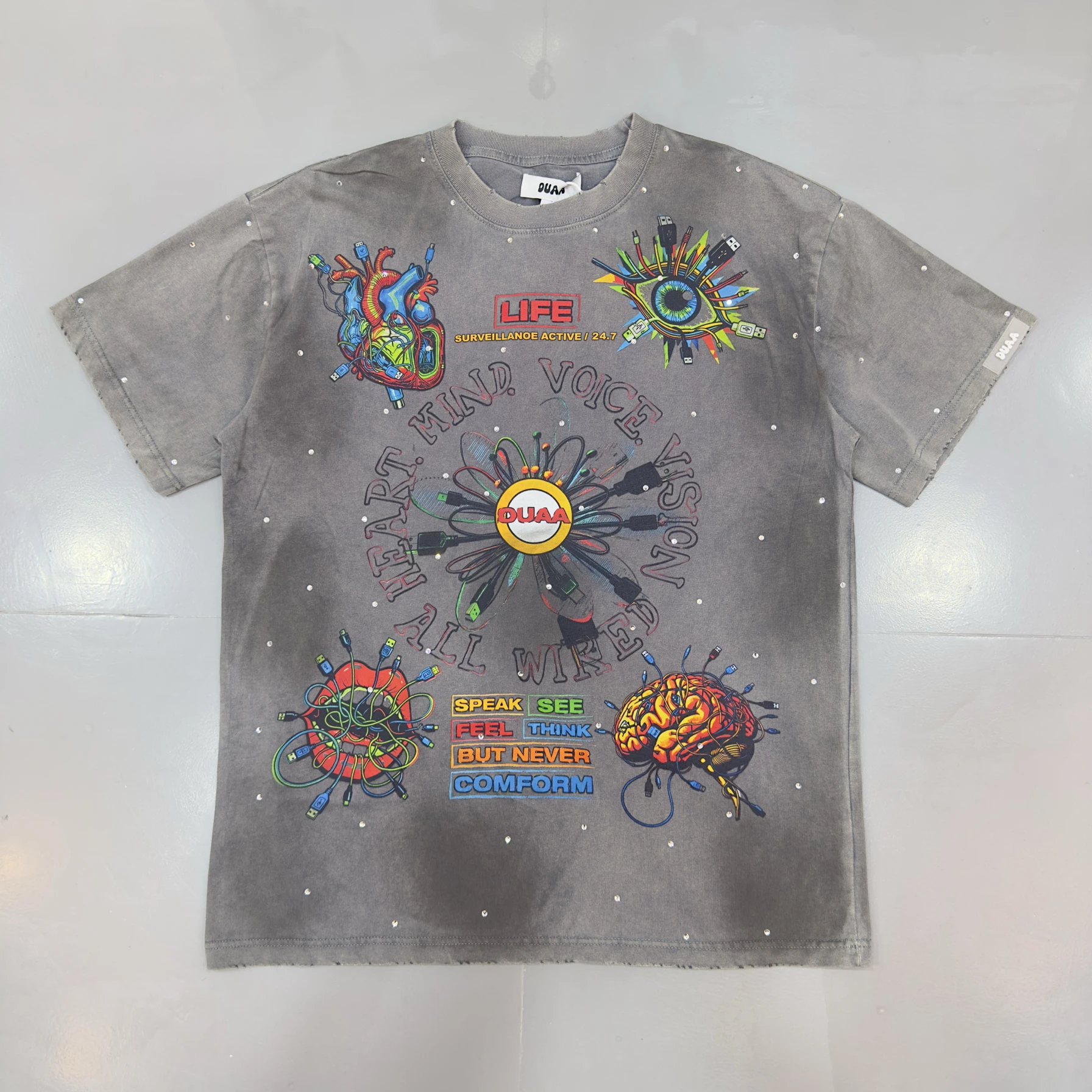 DUAA T-shirt vintage américain - Streetwear Brand Photography avis et prix
