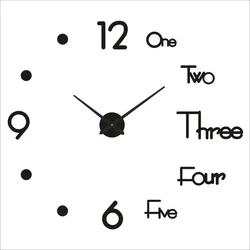 Big Timepiece Large 3D DIY Wall Clock Huge Acrylic Mirror Clocks Frameless Home Decoration for Living Room Bedroom Wall Decor