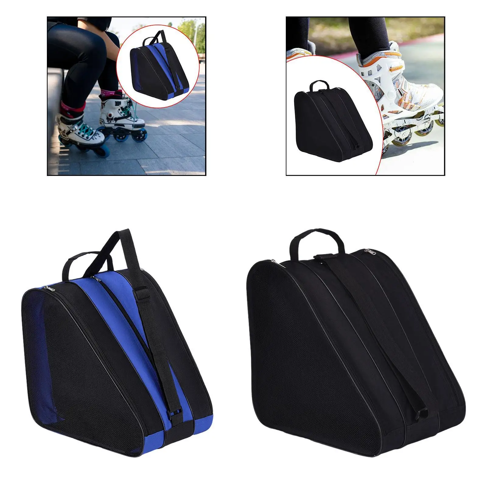 

Сумка для роликовых коньков Оксфордская сумка для хранения обуви для катания на коньках для взрослых, детей, женщин и мужчин