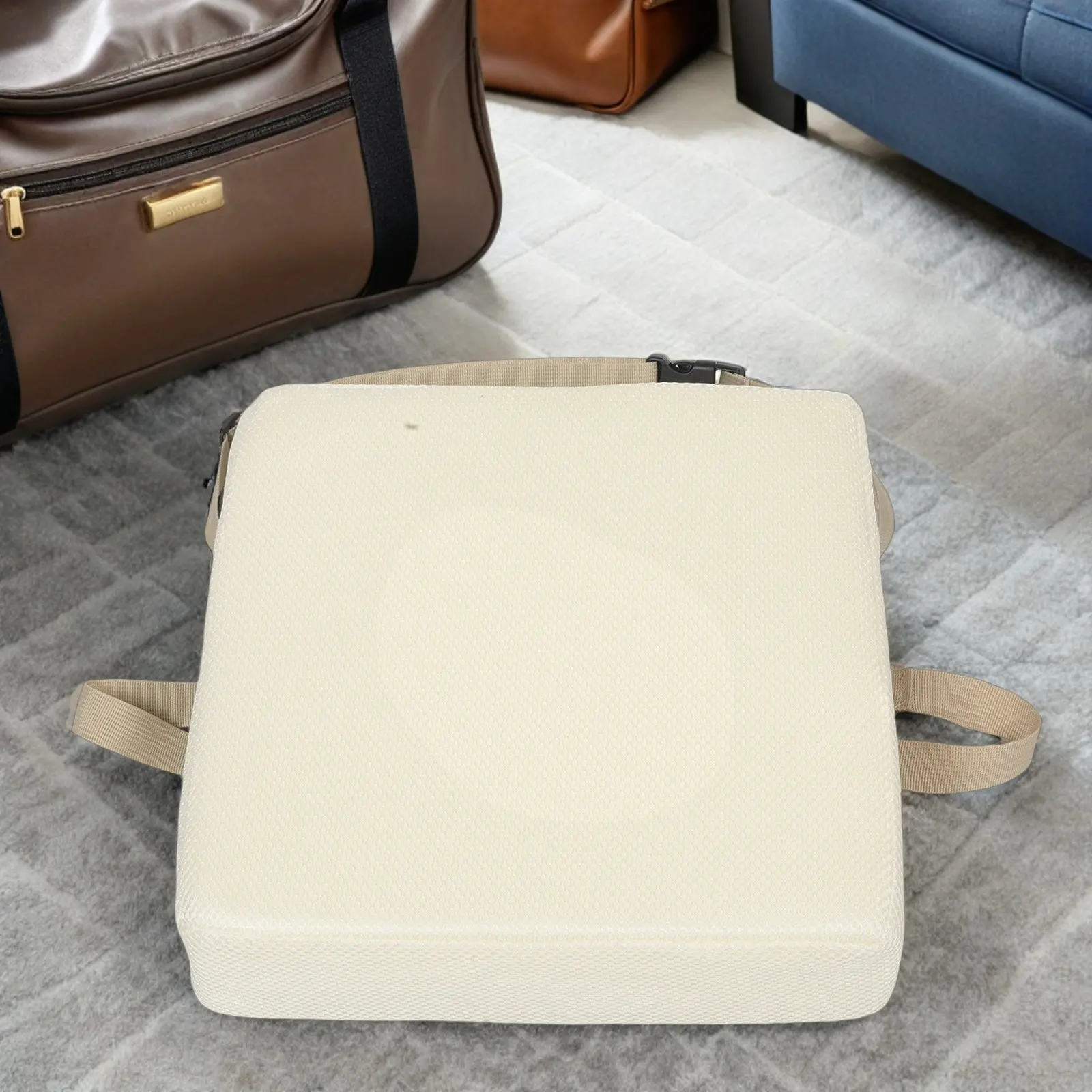 Children Booster Cushion 13.2x12.8inch Height Increasing Booster Seat Breathable Honeycomb Mesh Highchair Insert for Kitchen