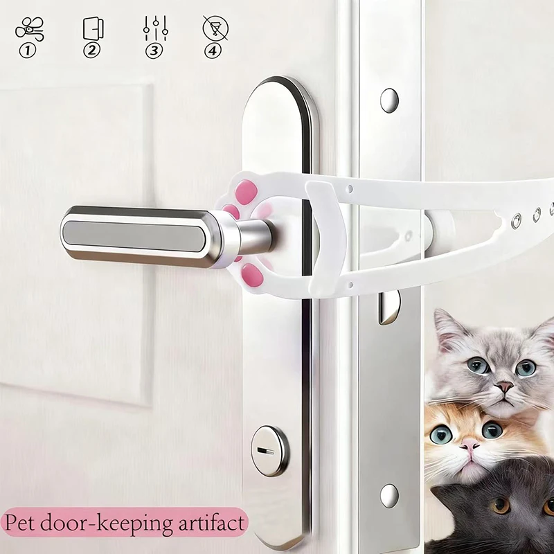 

Punch-Free Pet Door Opener Adjustable Cat Door Bracket Suitable for Pet Supplies with Cat and Dog Partitions Easy to Install