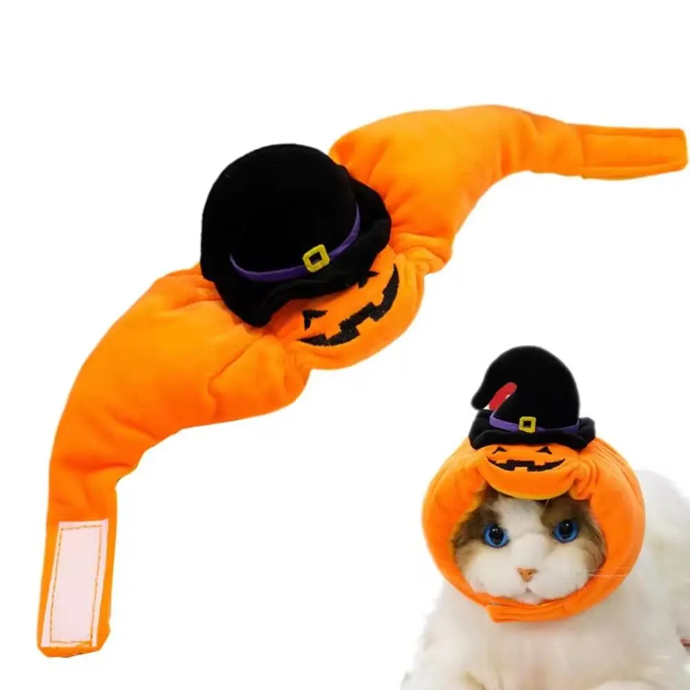 

Funny Pumpkin Pet Halloween Hat Cozy Transforming Dogs Hat Soft Cat Headgear Dress Up