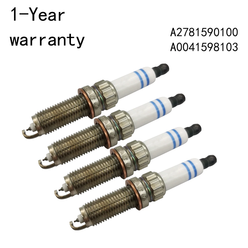 

4Pcs Spark Plug For Mercedes V6 V8 M152 M157 M276 M278 A2781590100 A0041598103