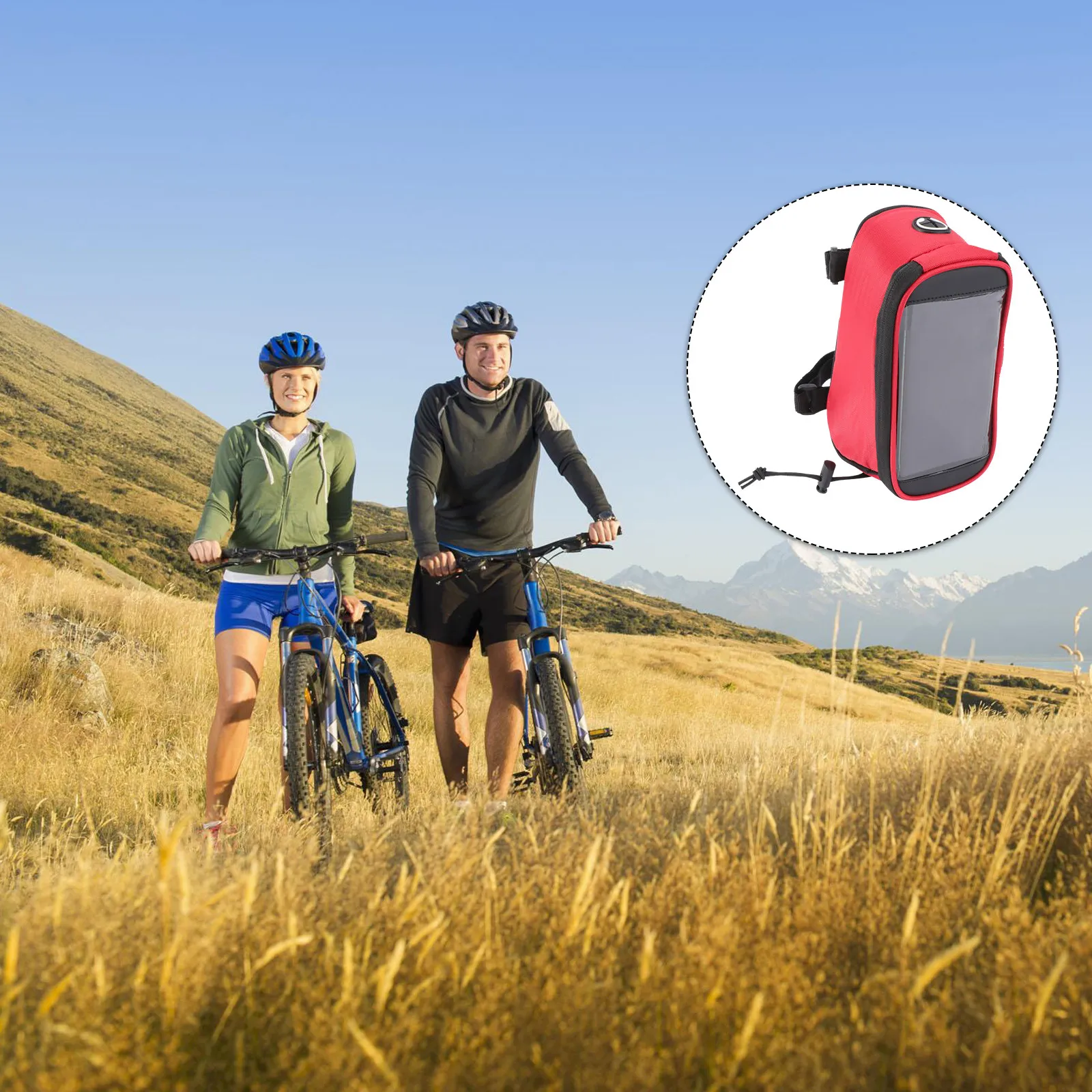 

Водонепроницаемая сумка на раму велосипеда для телефона, высокочувствительная, для смартфонов до 5.5 дюймов, многофункциональная, для велосипеда