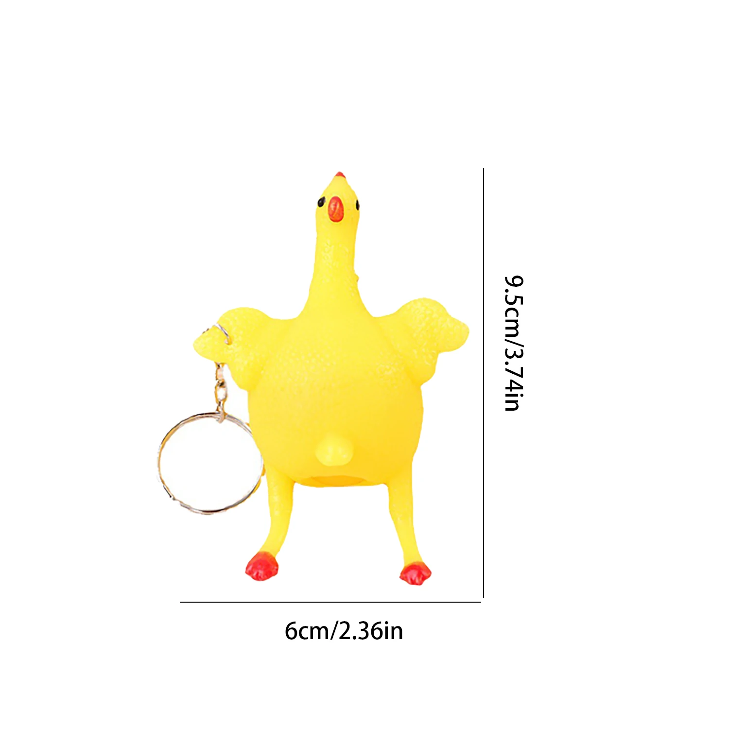 Lustiger Schlüsselanhänger zum Entlüften von Hühnern zum Stressabbau, Streichspielzeug zum Aprilscherz