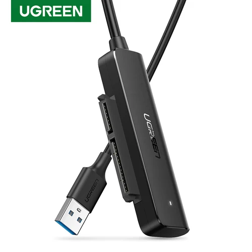 Ugreen-convertidor USB SATA 3,0 a SATA, adaptador para disco duro externo HDD/SSD de 2,5 pulgadas, 5gbps, Cable SATA a USB