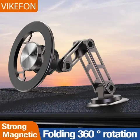 마그네틱 자동차 휴대폰 거치대 스탠드, 대시보드 합금 접이식 자석 자동차 마운트, 스마트폰 모바일 브래킷, 아이폰 삼성 샤오미