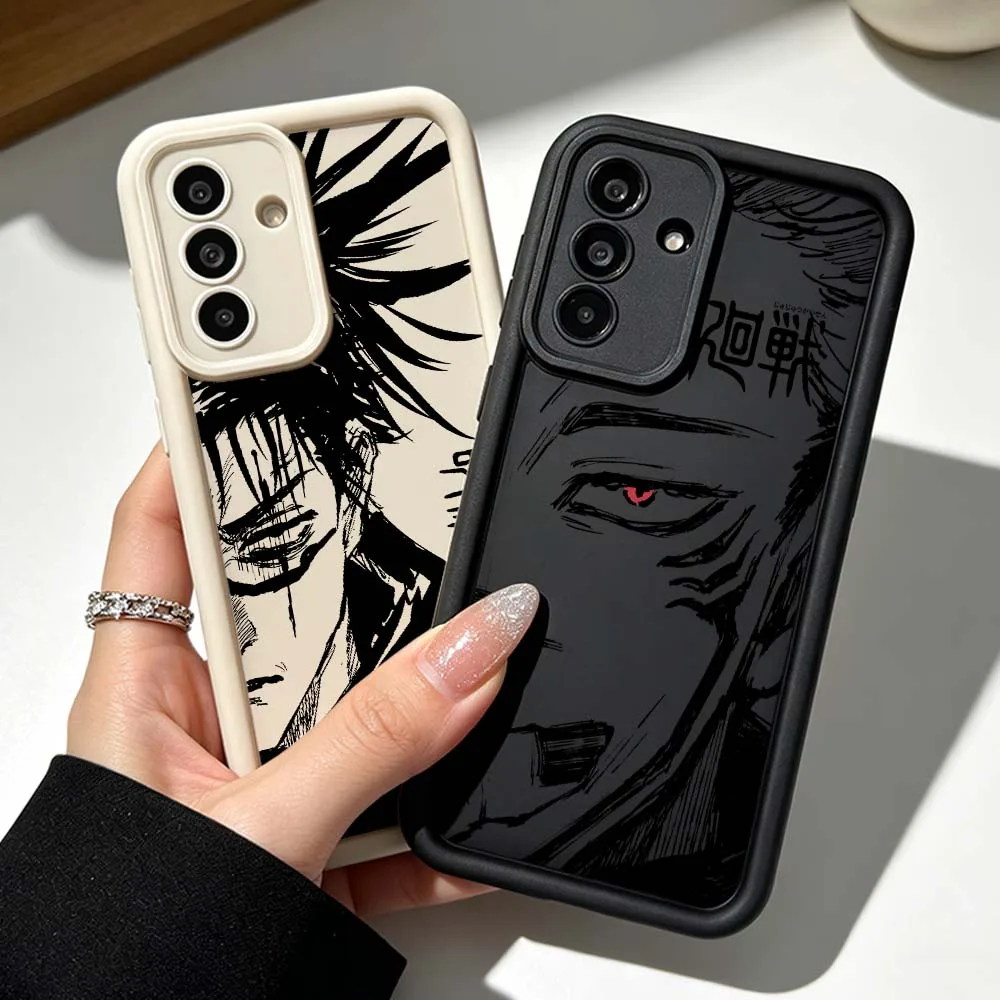 Jujutsu Kaisen Animation Phone Case For Samsung Galaxy A71 A57 A56 A55 A54 A53 A52s A17 A16 A06 Eye Ladder Silicone Cover