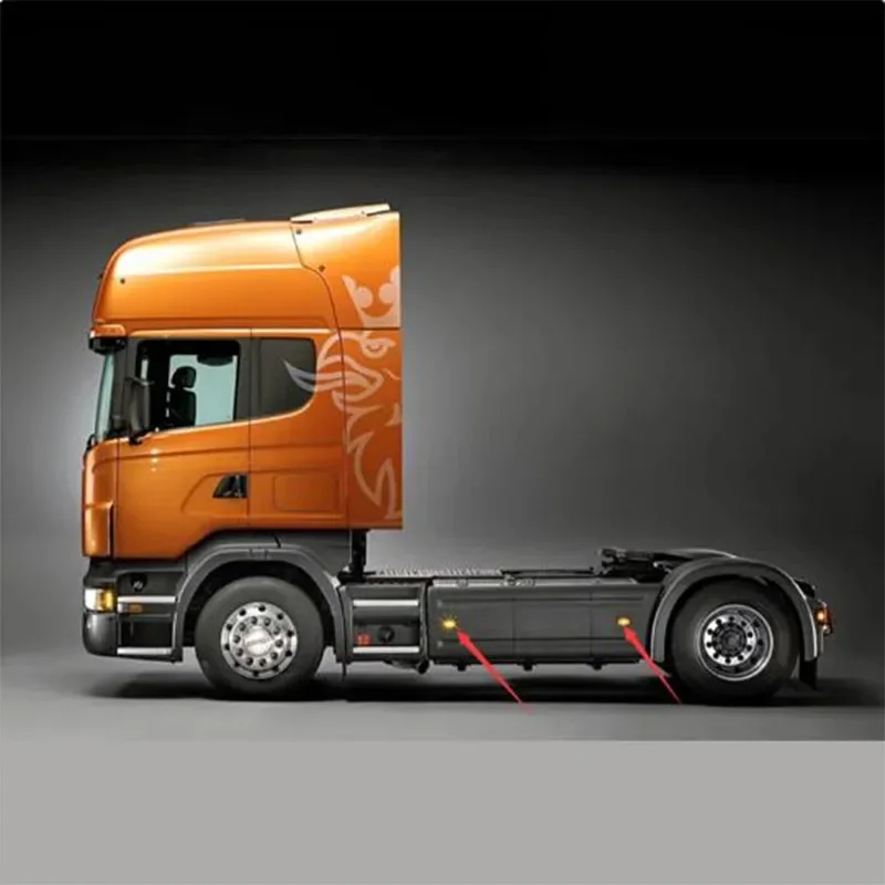 

2 шт. светодиодные боковые фары, детали боковых фонарей для 1/14 Tamiya RC Truck Самосвал SCANIA R730 R470 R620, аксессуары для обновления