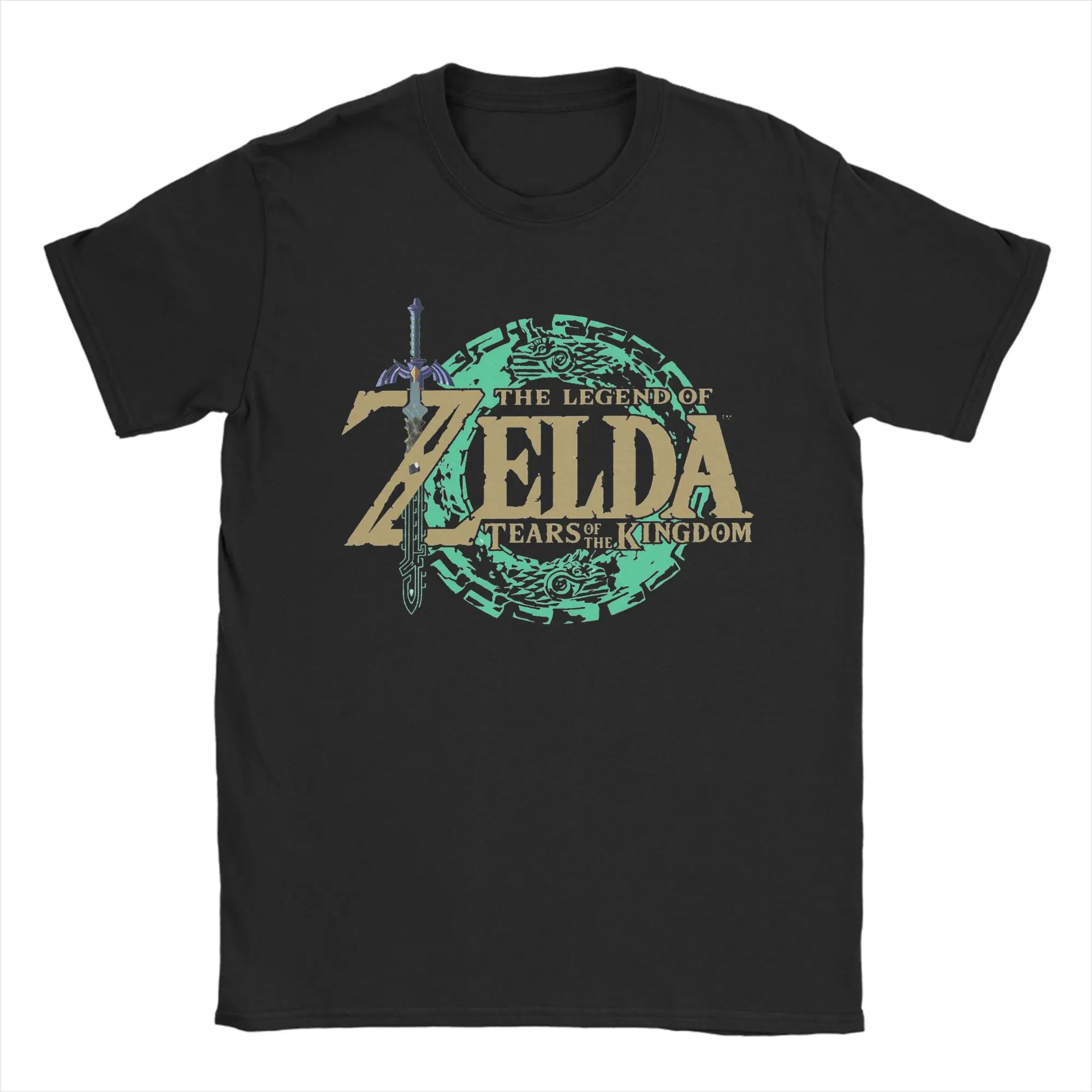Streetwear Zelda Tears of the Kingdom T-Shirt Herren Baumwolle Kurzarm Game Merch Rundhals Sommer Top Tee