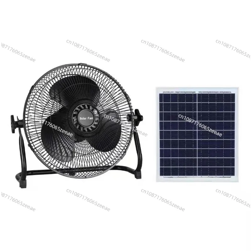 16inch Solar Table Fan Rechargeable LED Fan with Multifunction Charger