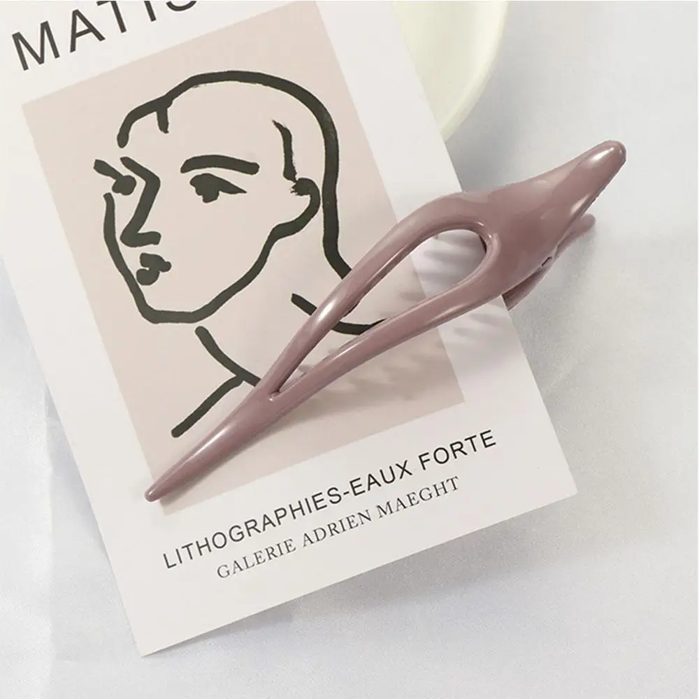 أغطية الرأس للسيدات أزياء Morandi اللون يقطر مزاجه القرص الشعر منقار البط كليب Morandi مقاطع الشعر دبوس الشعر