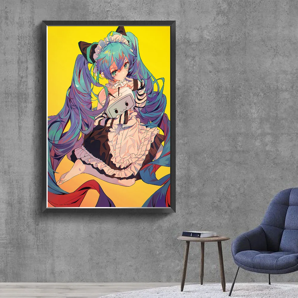 Amine H Hatsunes M Miku مطبوعات وملصقات فتيات ، ملصق ورقي مقاوم للماء ، ملصقات حائط للمنزل والبار ، نوعية جيدة