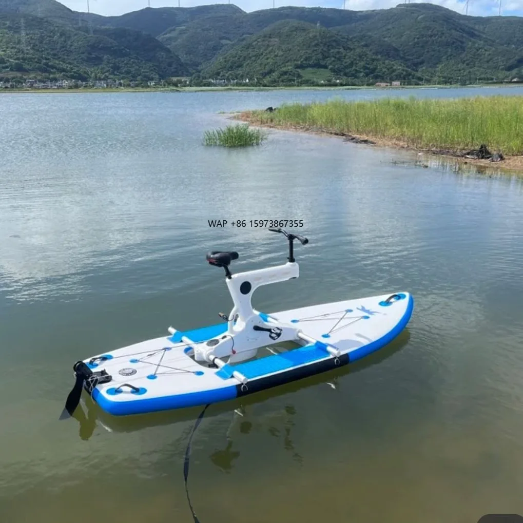

Customized Cheap Shallow Water Hydro Pedal Bikes Single Person Inflatable Water Bike for Sale
