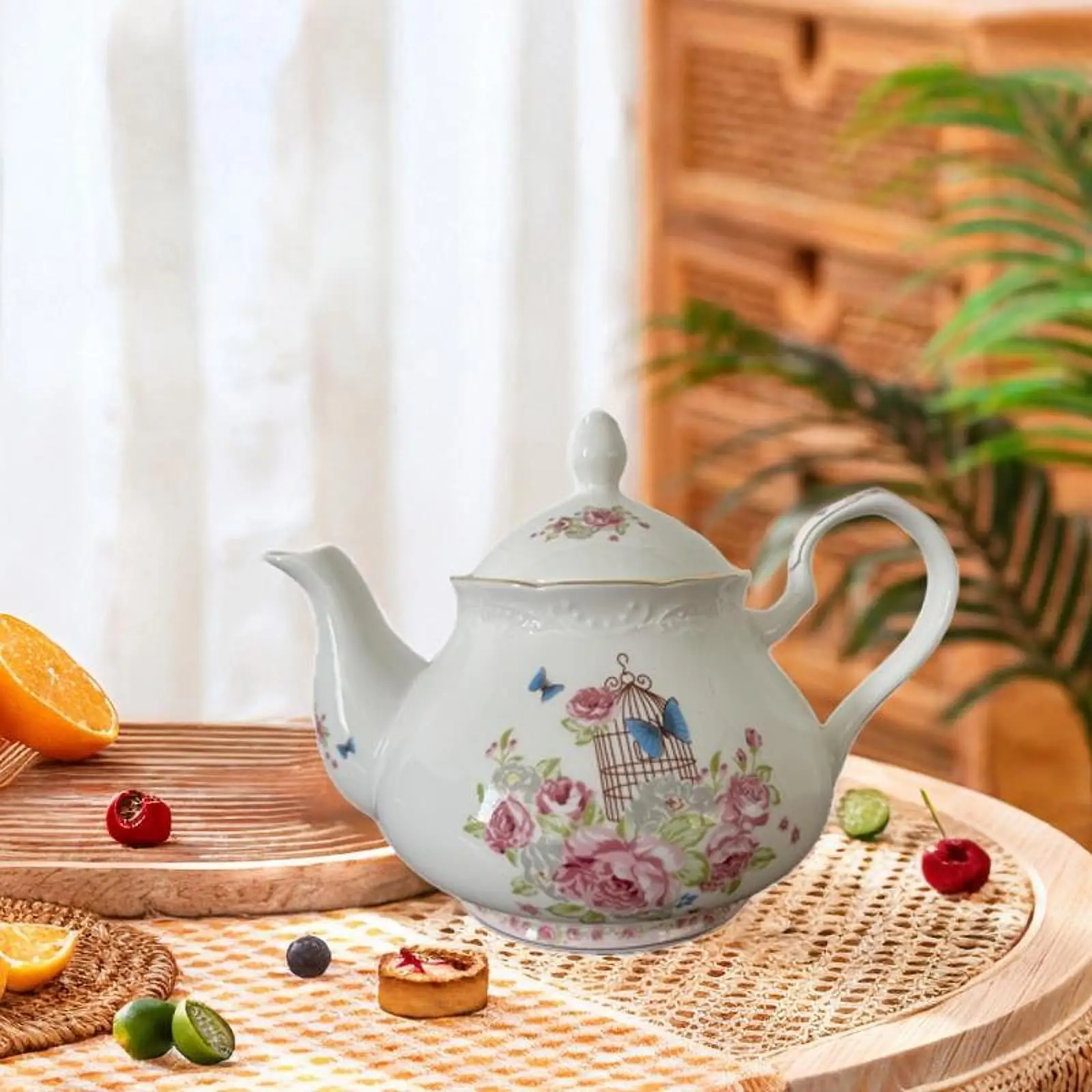 Teapot Coffee Pot Large Capacity Reusable Easy Clean Drinkware Tea Brew Pot for Party Restaurant Tea Room Home Cold Water