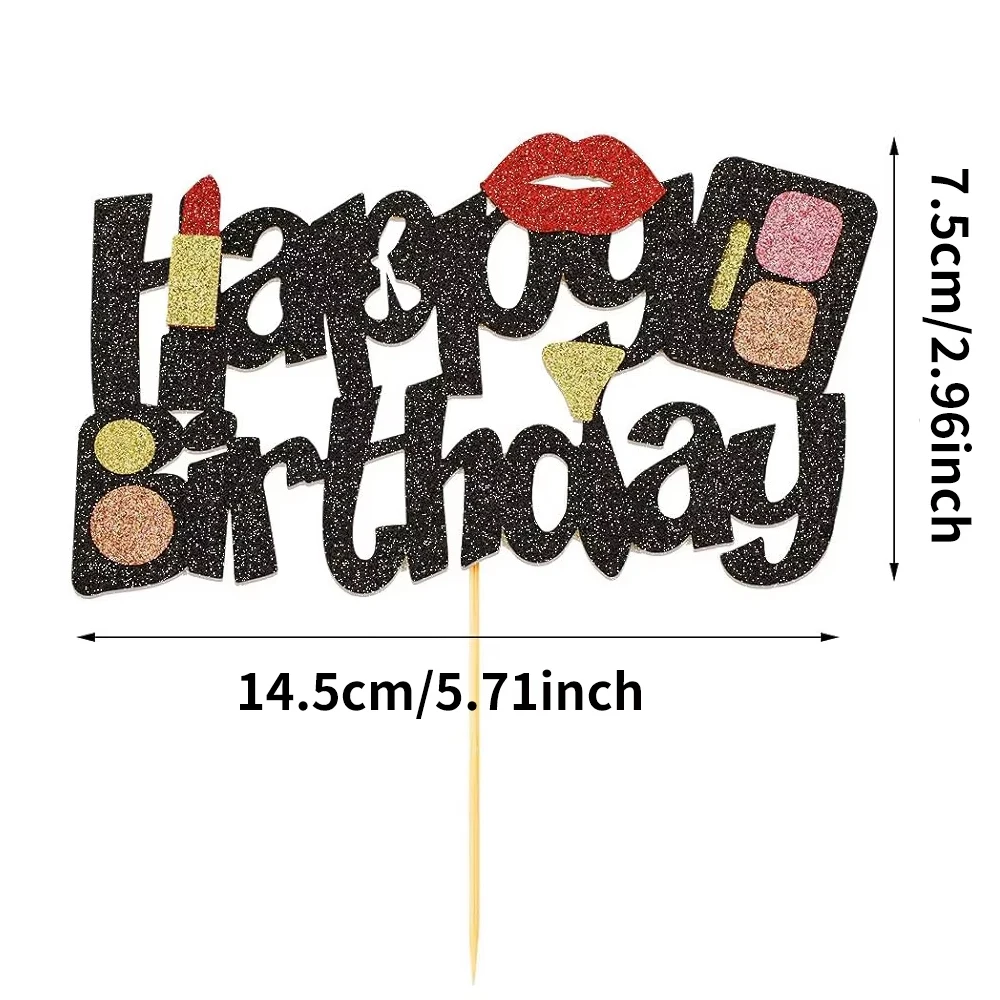 4 Stück Kunstharz-Kosmetik-Kuchenaufsätze – Lippenstift- und Parfümdekoration für Make-up-Thema, Braut, Bachelorette, Geburtstagsparty-Zubehör – Detail 7