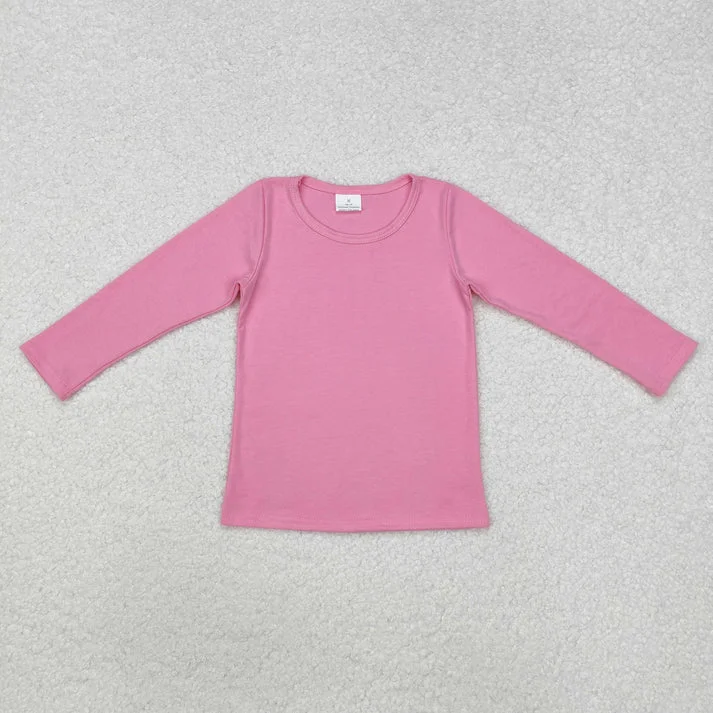 

baby Cotton T-Shirts Kids Solid Cotton Tops Children Long Sleeve Cotton Top Shirts