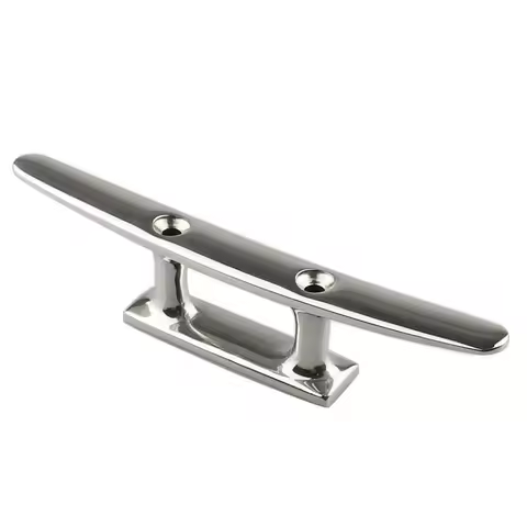 2 Pieces Combo Mooring Cleat 5" 6" 8" 2 Hole 316 Stainless Steel Polished Boat Cleats For Marine Boat Deck Rope Tie Yacht