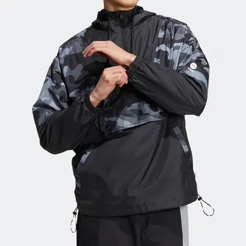 아디다스 공식 NEO 남성 및 여성 캐주얼 편안한 윈드브레이커 재킷 HN2425