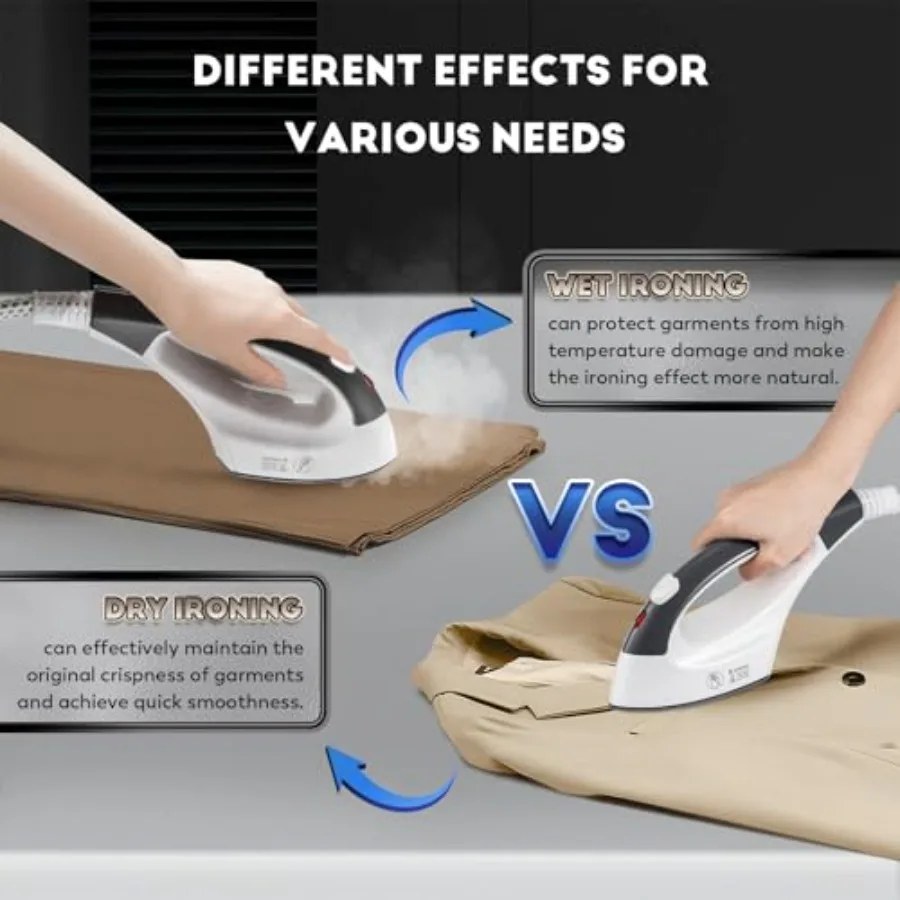 Stojący parownik do ubrań z funkcją płaskiego żelazka: Szybkie nagrzewanie w 25 sekundach, ciągły strumień pary przez 1 godzinę, mocny parownica Inc.