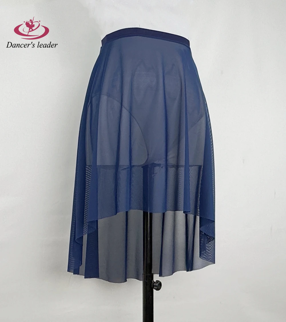 Jupe de Ballet en maille bleu foncé, jupe de danse, combinaison pour adulte, pratique de la fille, Mini jupe de Ballet, photo