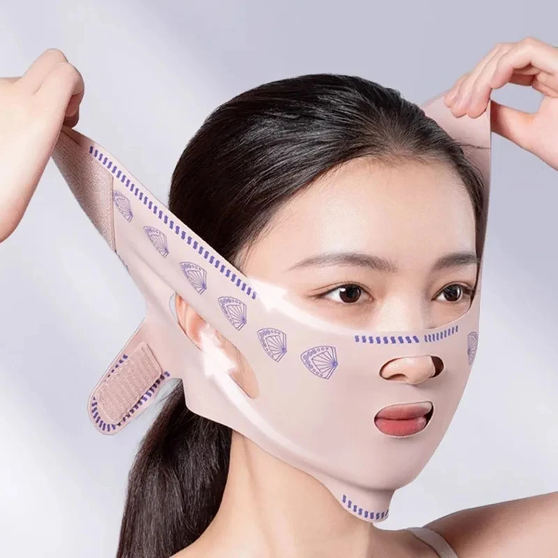 Kinn- und Wangen-Schlankheitsbandage V-Former V-Linien-Lifting-Maske Gesichtsstraffung Anti-Falten-Band Schlafmaske Schönheit und Gesundheit