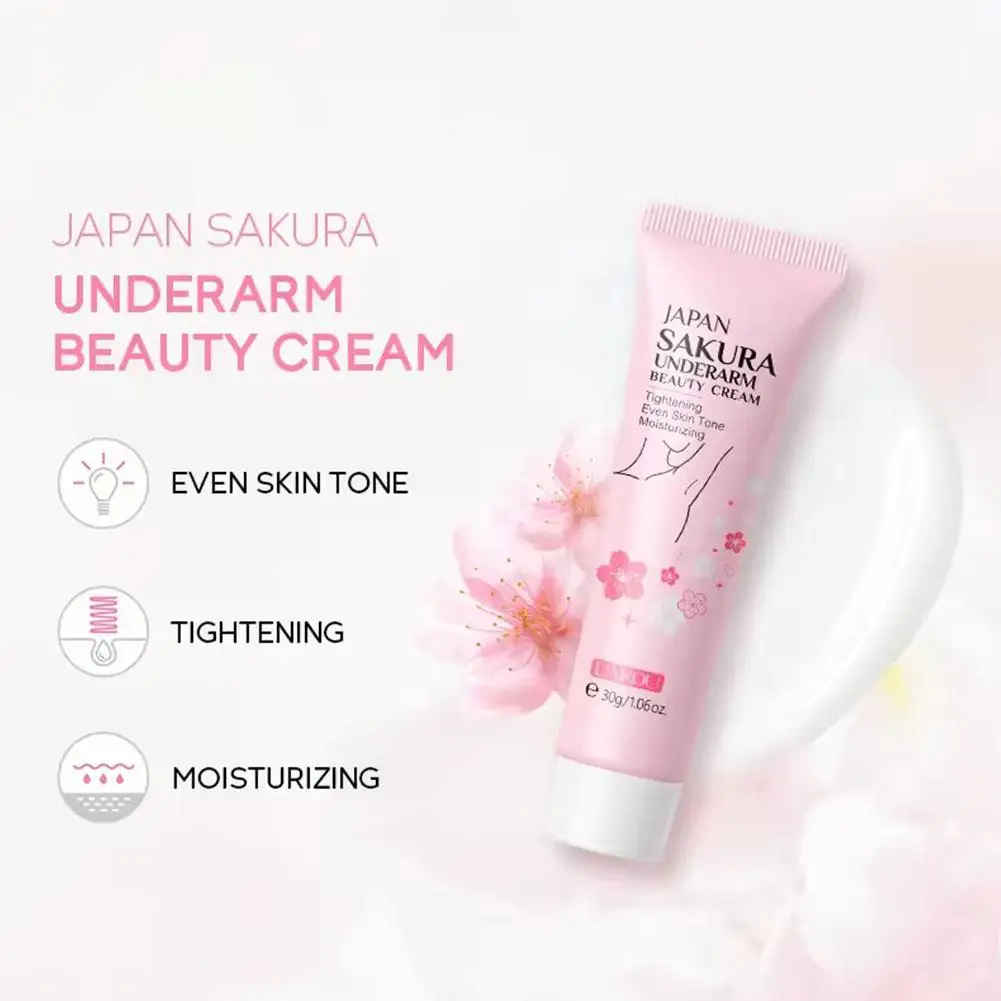 Japan Sakura Underarm Cream,Hydrating & Smooth Dry Skin,Tone-up Cream Skin Whitening Cream,Nourishing Skin Tone-Up Cream image 5