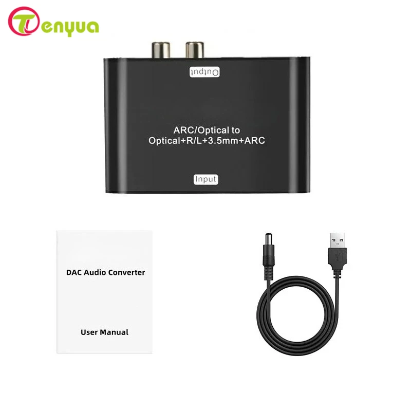 

192 кГц ARC аудиоэкстрактор HD ARC возвратный экстрактор ЦАП преобразователь ARC SPDIF оптический в оптический 3,5 мм L/R стерео аудио экстрактор