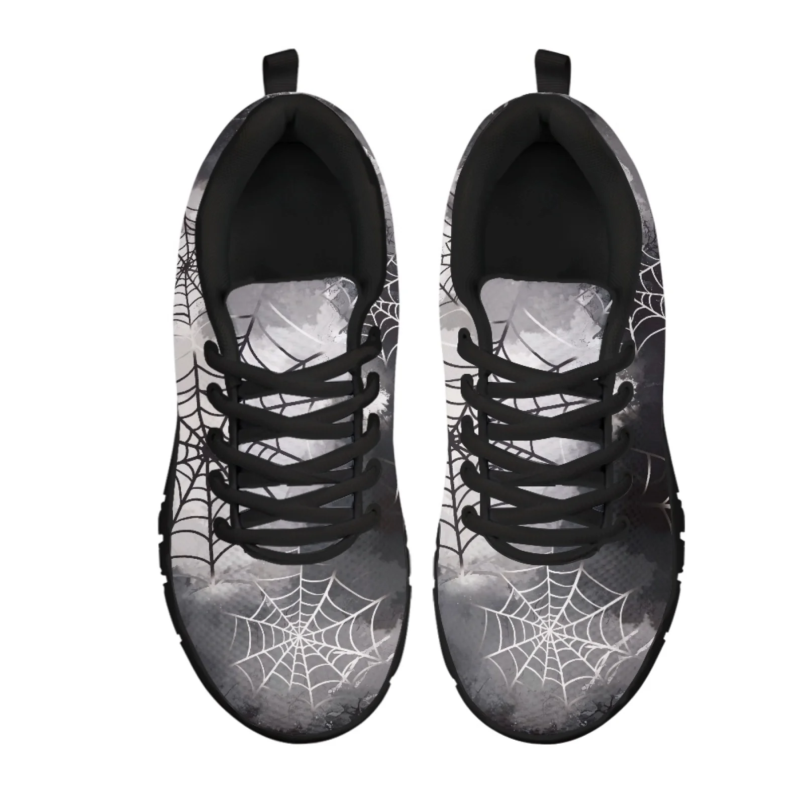 Coloranimal Spider's Web Men Cushioned Jogging Shoes for Long Standing Shock-Absorbing Running Athletic Footwear for Outdoor
