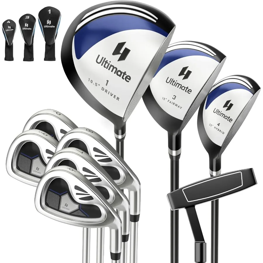 

Мужской полный комплект клюшек для гольфа для правой руки, 9/11 предметов, полный комплект, включая 460 куб.см 1 водитель 3 Fairway Wood Hybrid 6 7 8 9 P Irons an