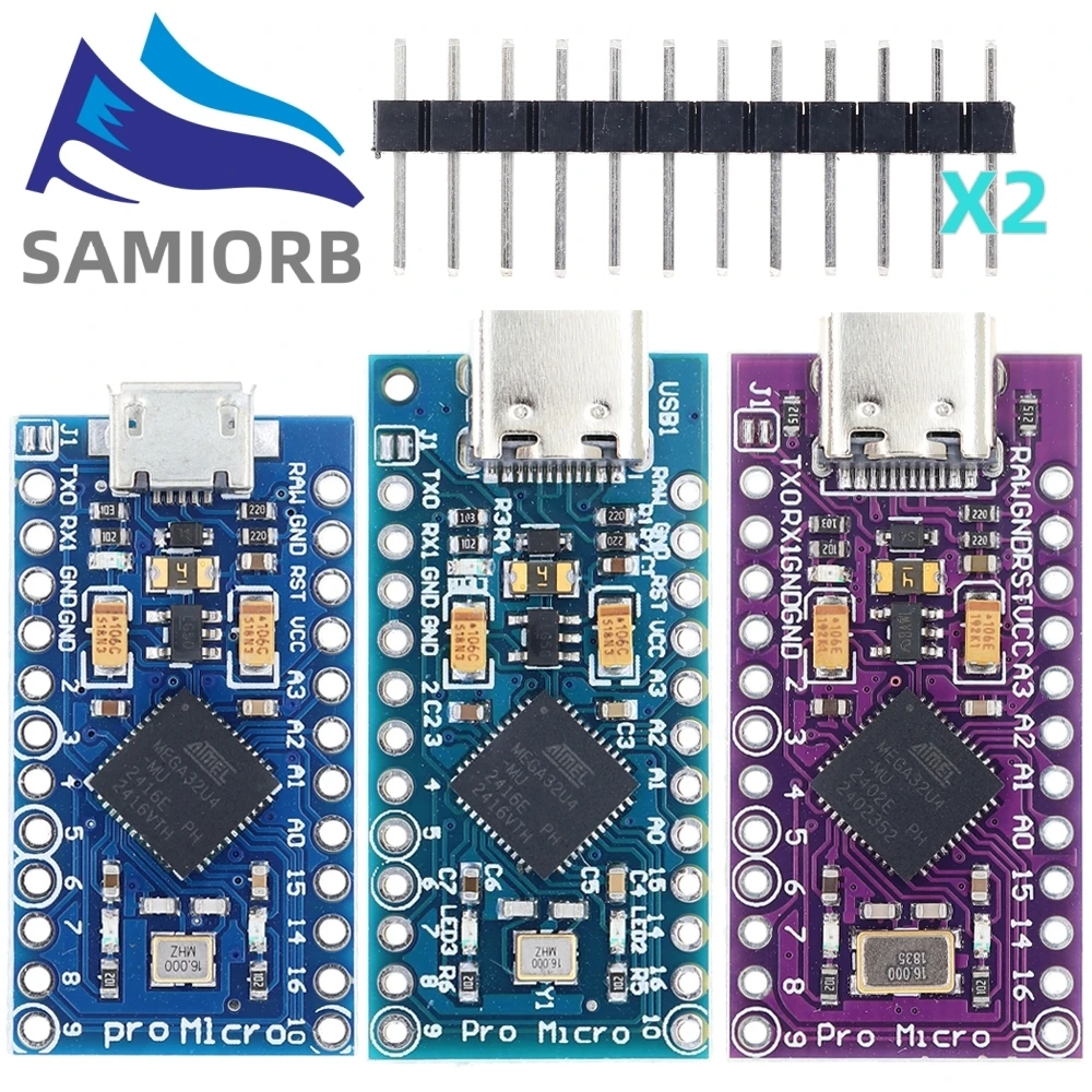 MICRO/MINI/TYPE-C USB ATMEGA32U4 Modulo 5V 16MHz Scheda Per Arduino ATMEGA32U4-AU/MU Controller Pro-Micro Sostituisci Pro Mini