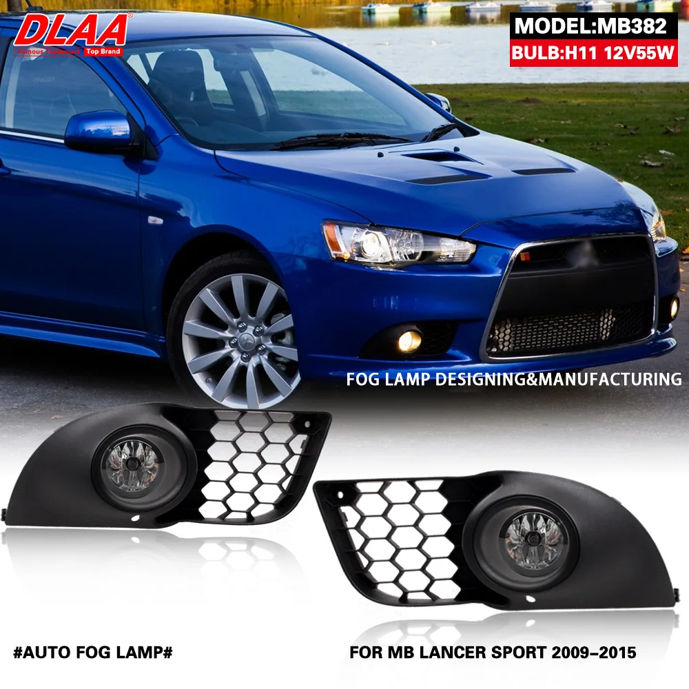 

Комплект противотуманных фар бампера для Mitsubishi Lancer Sport 2009 2010 2011 2012 2013 2014 2015, правая и левая сторона, прозрачные линзы