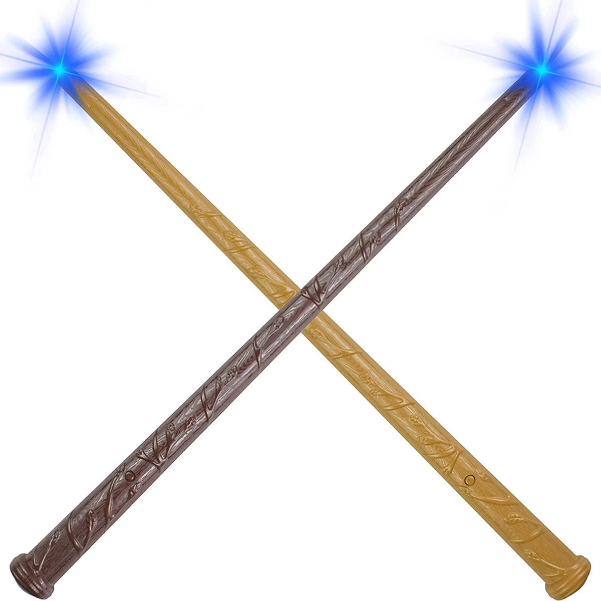 2 Pack Light Up Wizard Magic Wand Sound Illuminating for Kids Girls Boys Witch Party Costume Christmas Cosplay Accessory