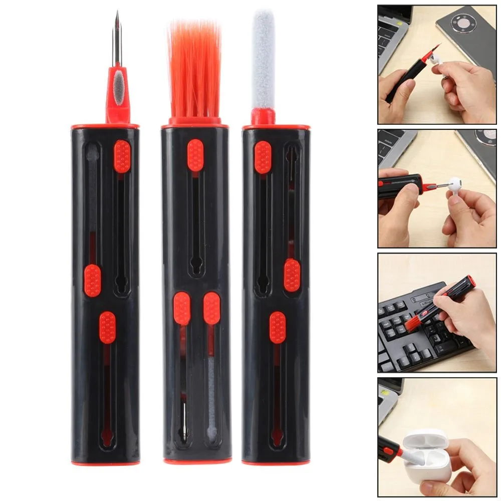 4 in 1 Computer Keyboard Cleaner Brush Kit Clearing Ash Multifunctional Headphone Cleaner Kit Screen Cleaning