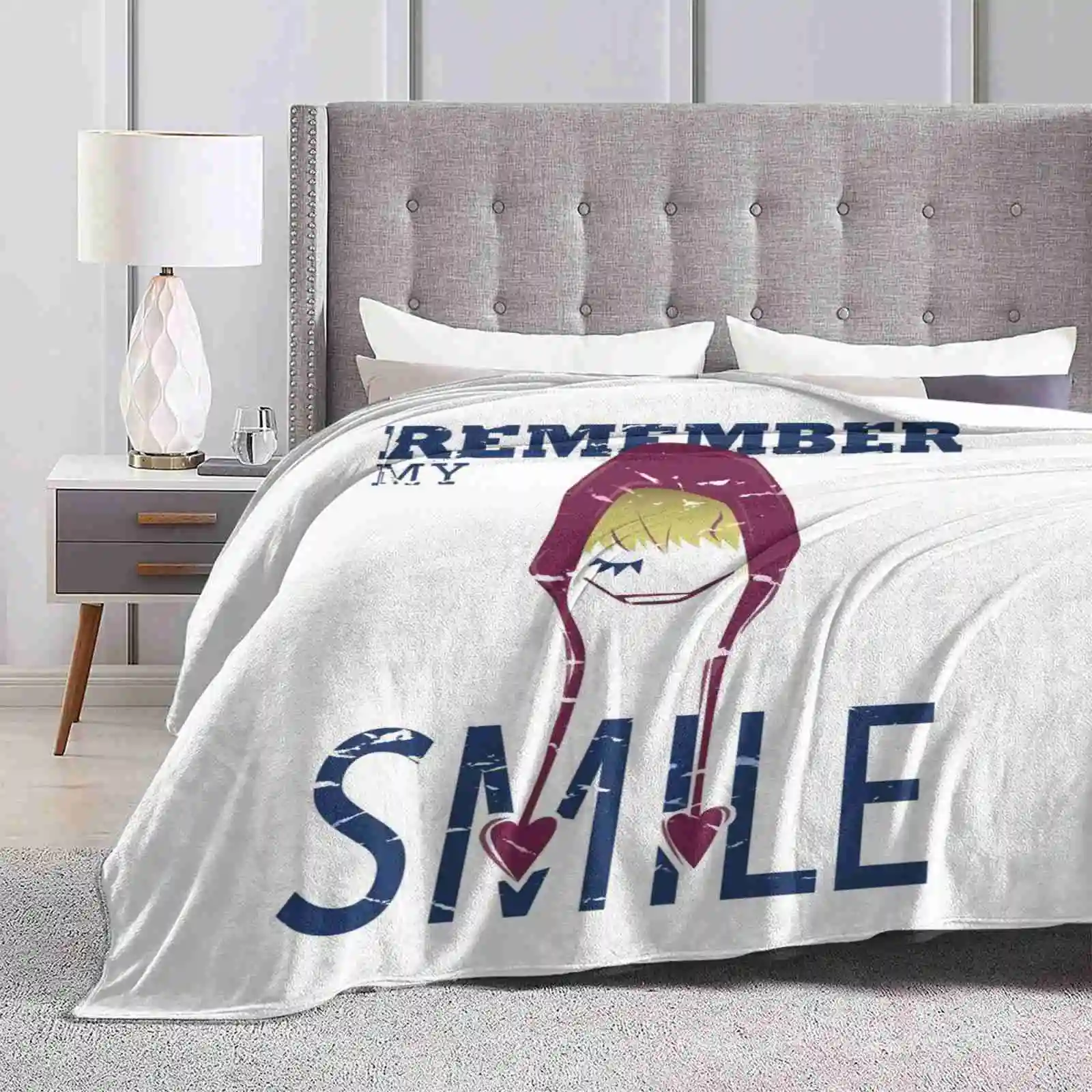 Remember My Smile New Arrival Fashion Leisure Warm Flannel Blanket Luffy Corazon Rocinante Donflamingo Brother Cool Geek Text