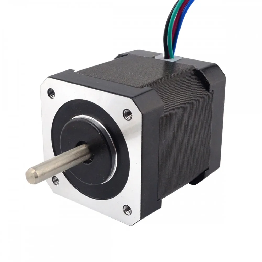 STEPPERONLINE Nema 17 Stepper Motor 48mm 59Ncm 2 Phase Double Shaft Stepper Motor 2A 4-lead for 3D printer CNC XYZ