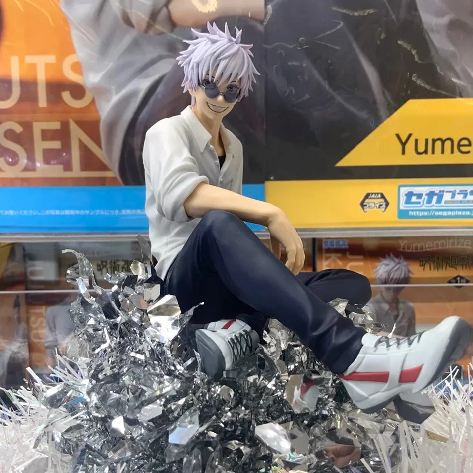 10 سنتيمتر جوجو ساتورو أنيمي Jujutsu Kaisen الشكل Satoru Gojo الراحة وقت الجلوس موقف يأتي هدية لعبة عمل الشكل البلاستيكية