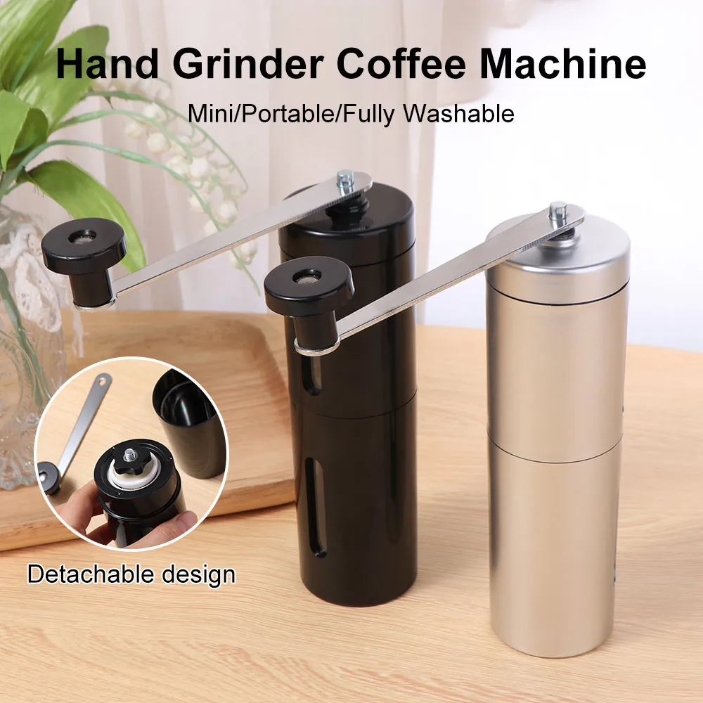

Ручная кофемолка с керамическим сердечником, съемная удлиненная ручная кофемолка, портативная, легко чистится