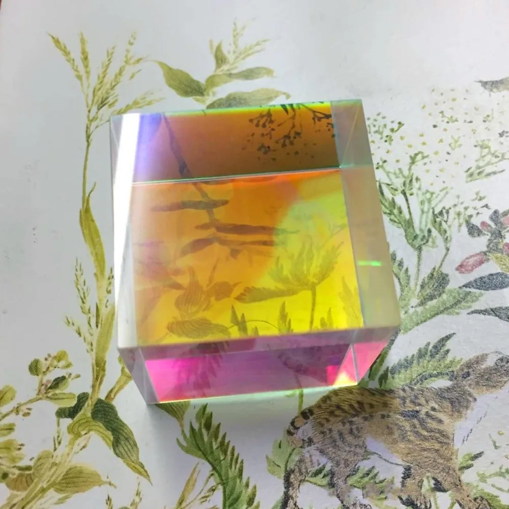 Damaged BIG DIY X-Cube Filter Prism 2.8X2.8cm 33.4cm Defective Cross Dichroic Prism RGB Combiner Splitter Party Home Decoration