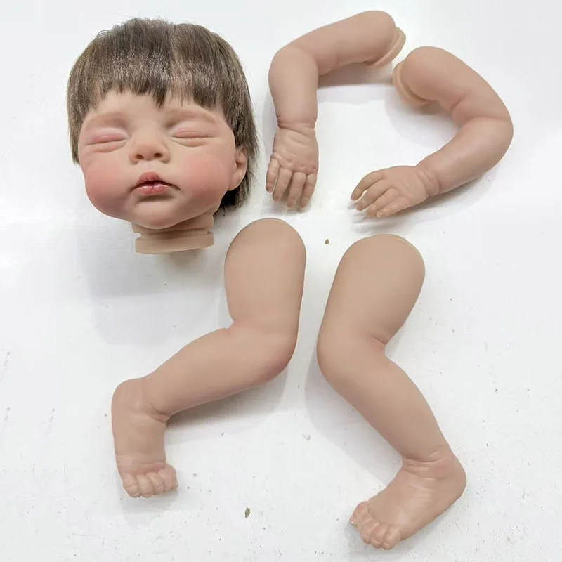 19 Inch Lifelike Reborn Doll Kit Irys or Lily Unpainted / Already Painted Unfinished Doll Parts with Body Cloth and Eyes - view 3