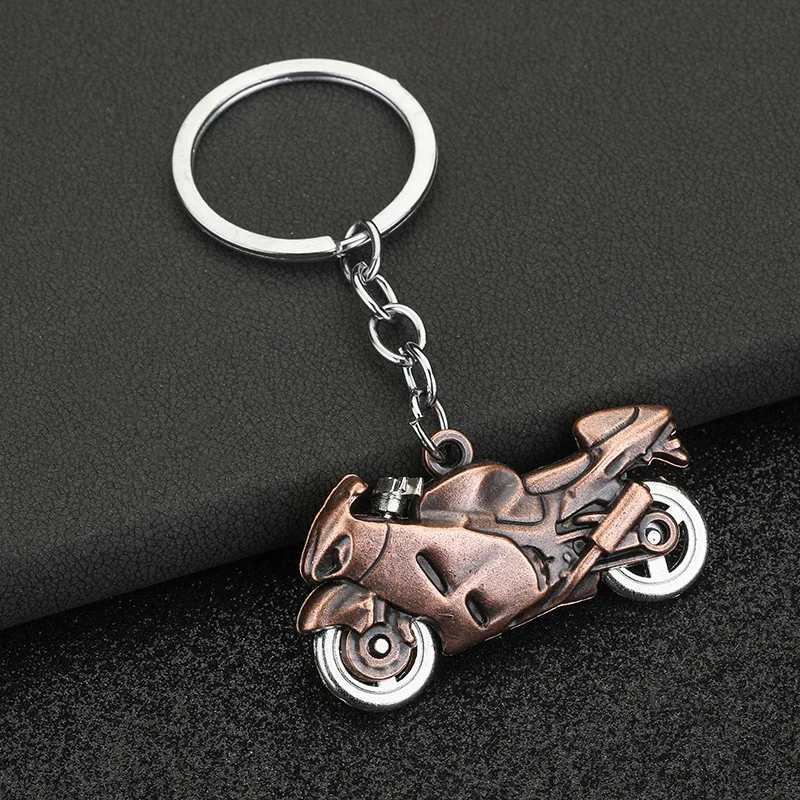 Fashion Men Cool Motorcycle Pendant Alloy Keychain Car Key Ring Key Chain Gift