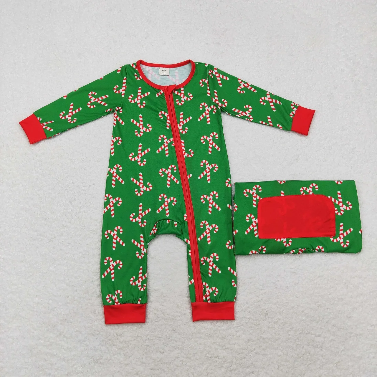 

Wholesale Kids Children Infant Jumpsuit Newborn Toddler Candy Corn Green Romper Baby Boy Long Sleeves Christmas Zipper One Piece