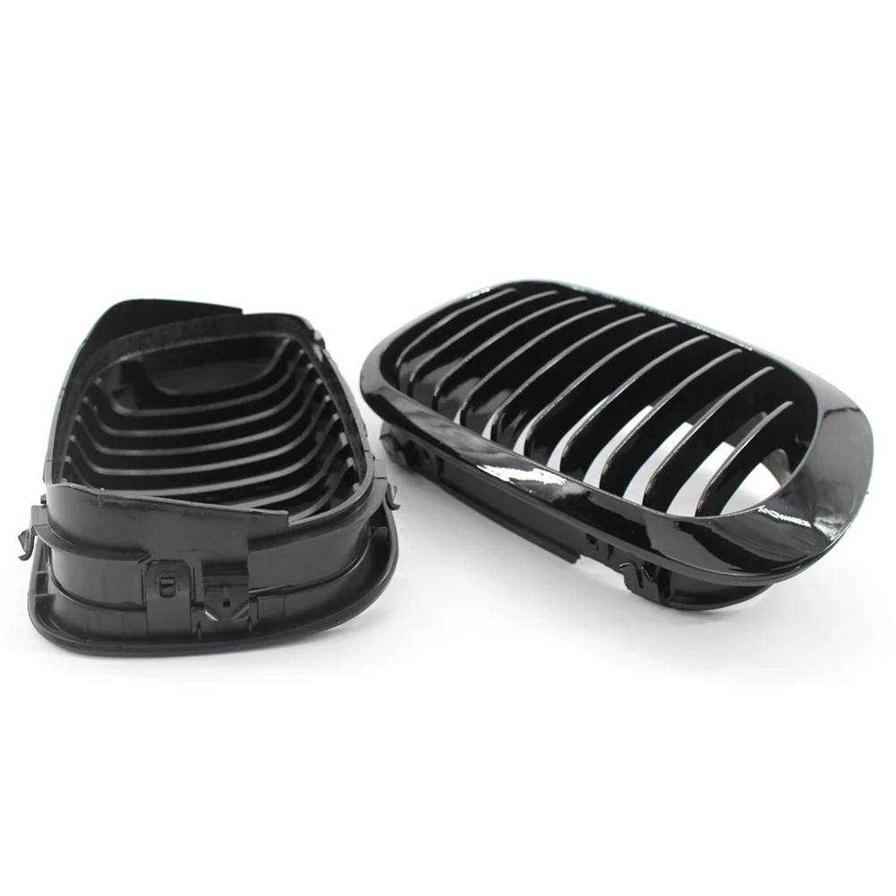 2Pcs Grille Depan Mobil Model Kidney Hitam Matte Glossy untuk BMW E46 Pre-Facelift 2 Pintu Cabriolet