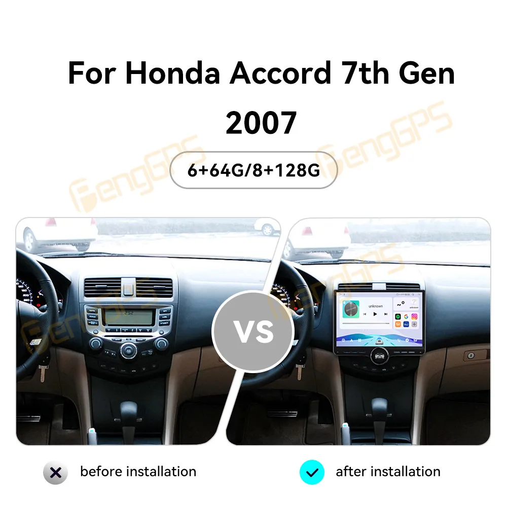 Car Accessories Radio For Honda Accord 7th Gen 2007 Android Auto GPS Navigation Multimedia Stereo Receiver Head Unit Offline