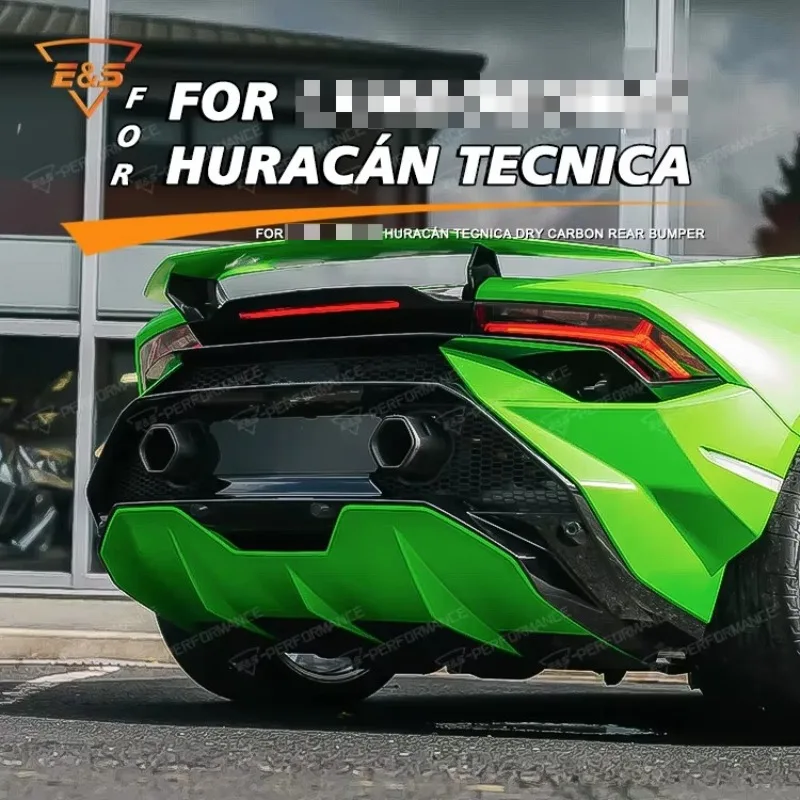 

Car Accessories Dry Carbon Fiber T Style Rear Bumper for Huracan LP610 2014-2019 Car Rear Bumpers Auto Parts
